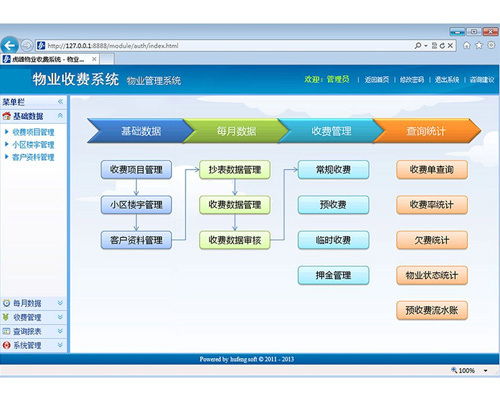 河北定制开发住宅小区物业管理系统